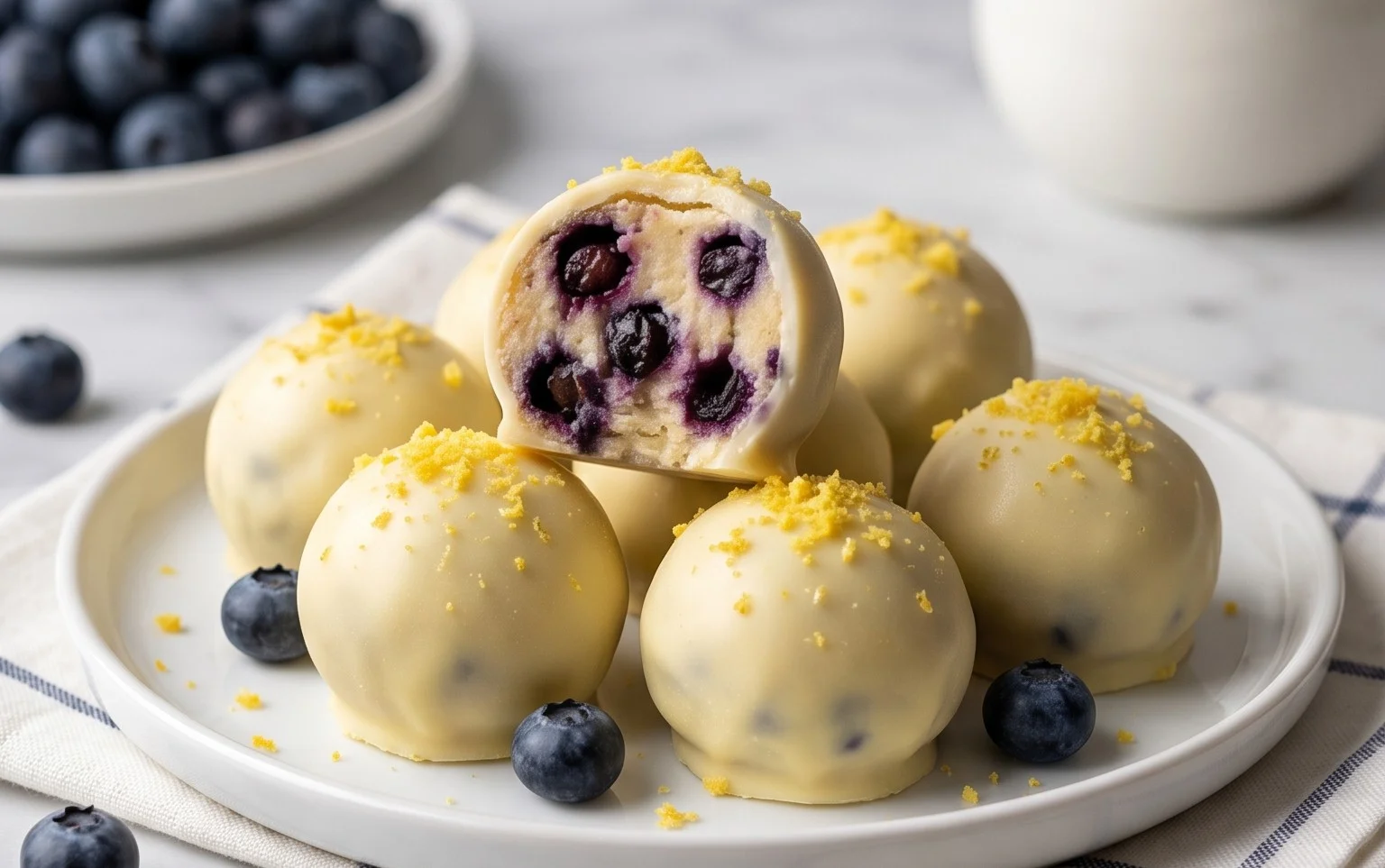 LEMON BLUEBERRY TRUFFLES