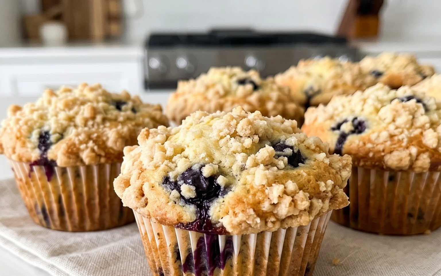 Lemon Blueberry Streusel Muffins
