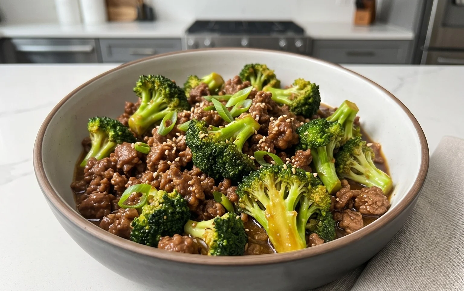 Ground Beef and Broccoli