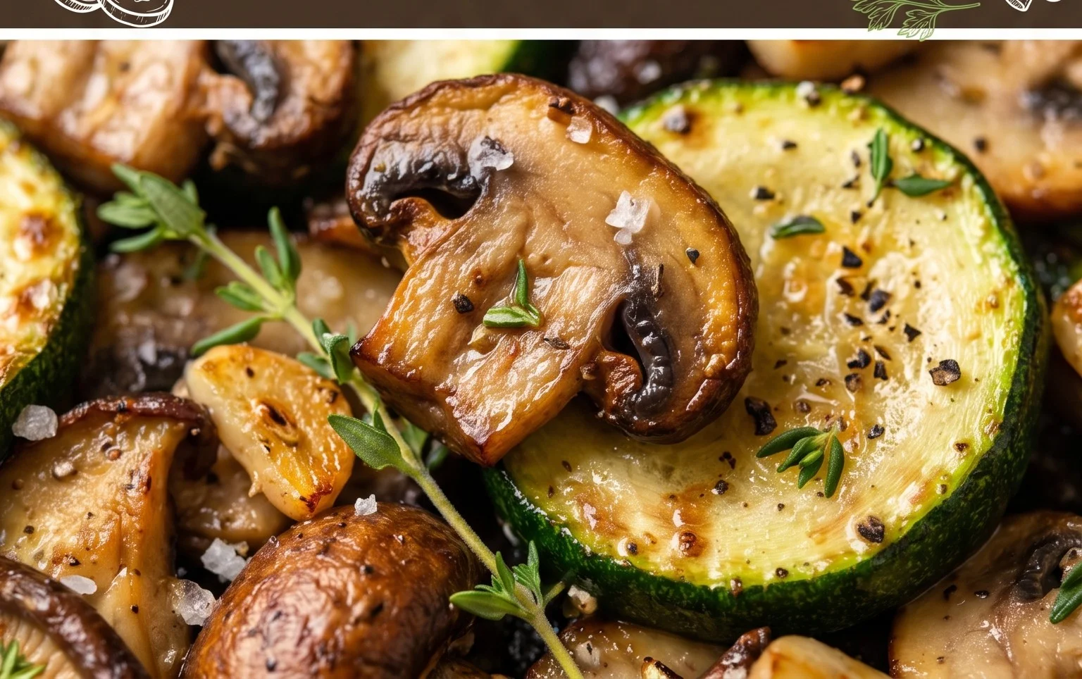 Skillet Zucchini and Mushrooms