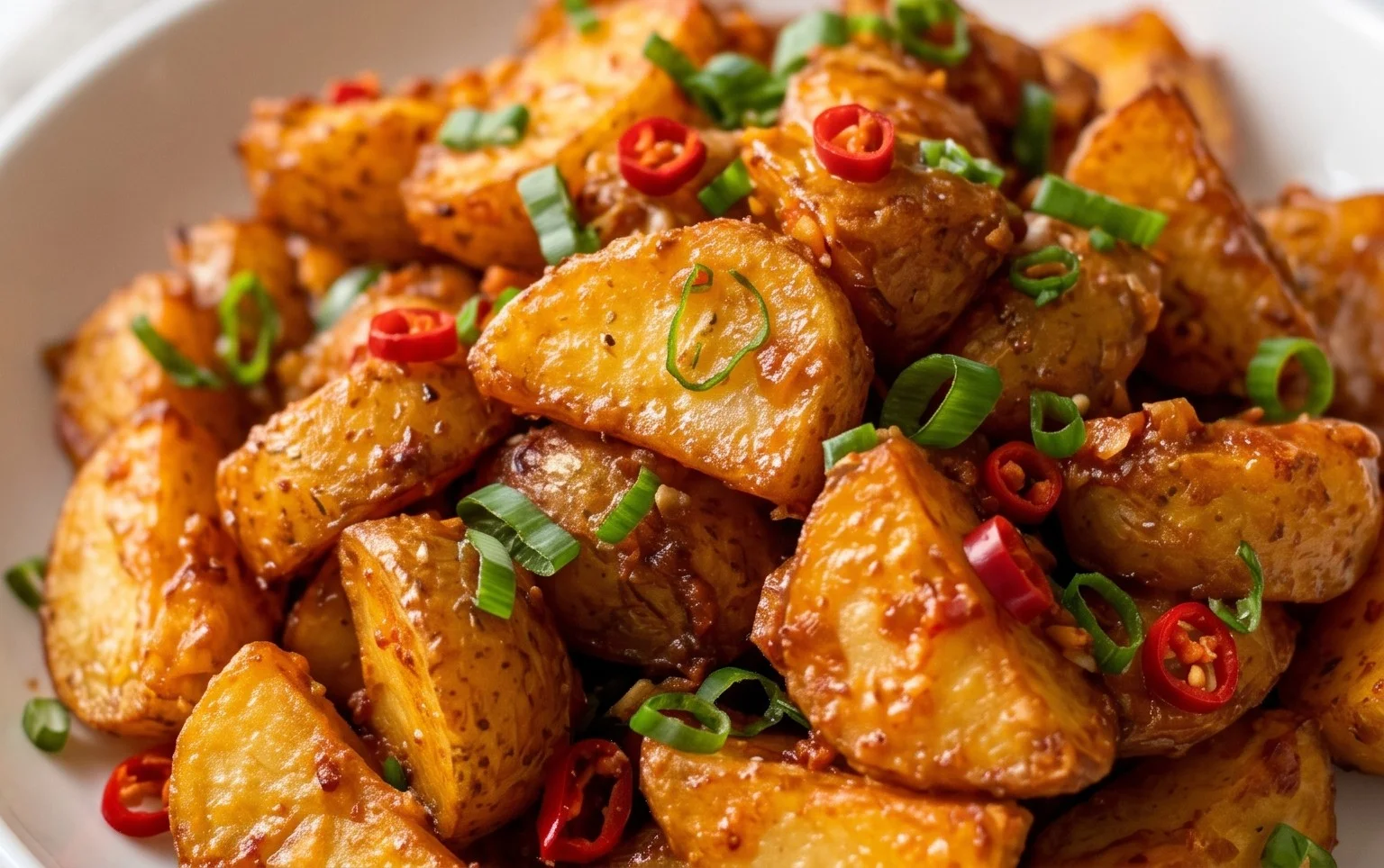 Crispy Honey Chilli Potatoes