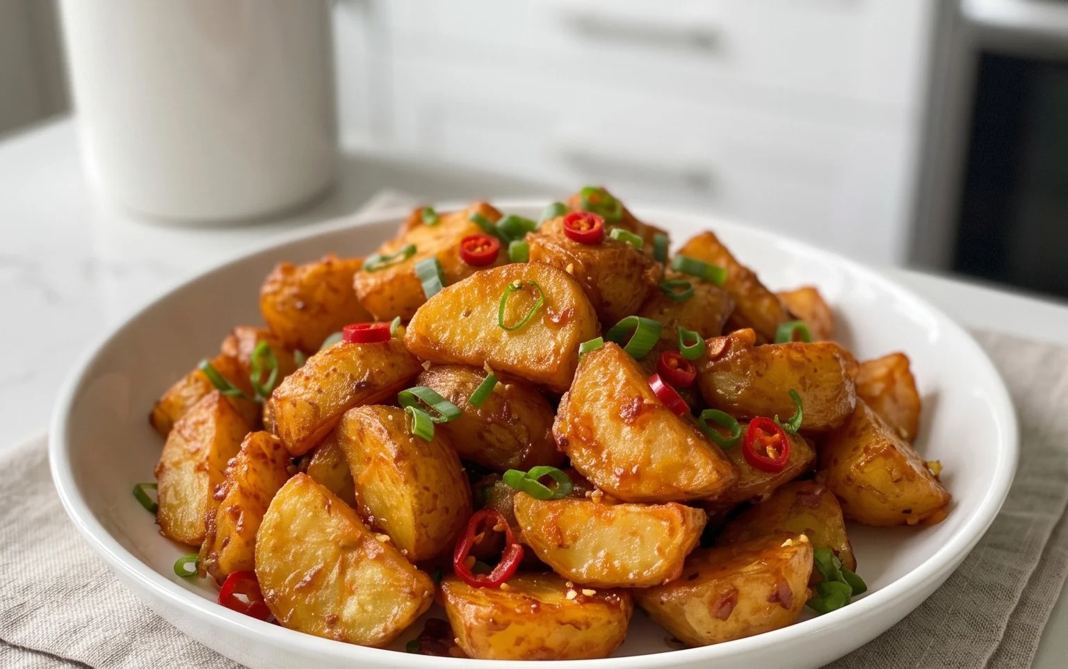 Crispy Honey Chilli Potatoes