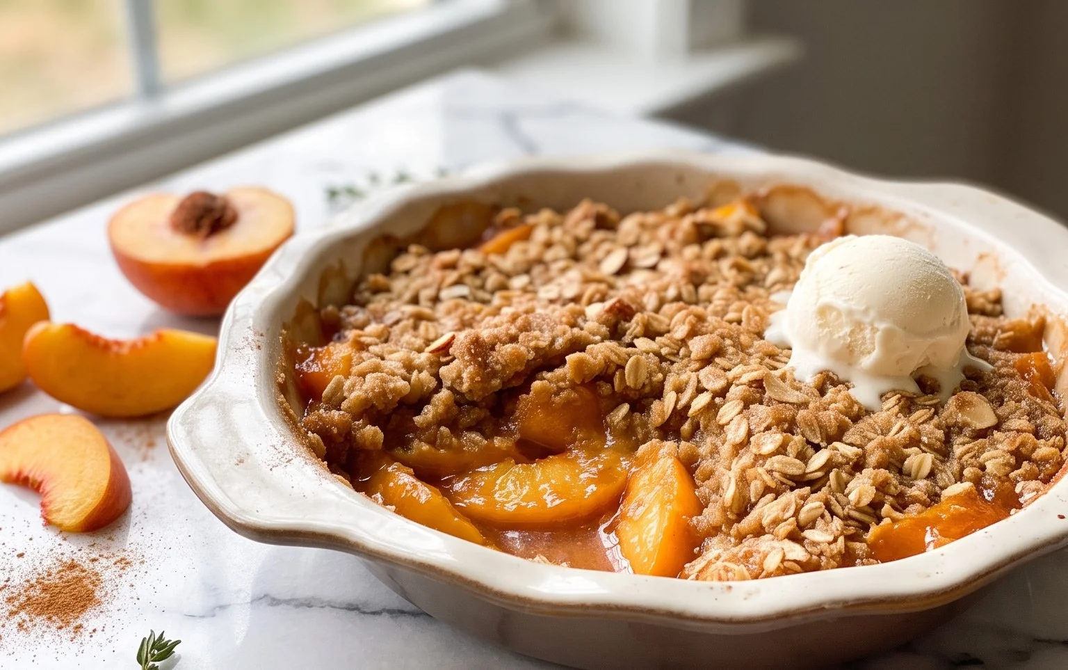 Fresh Peach Crisp Recipe