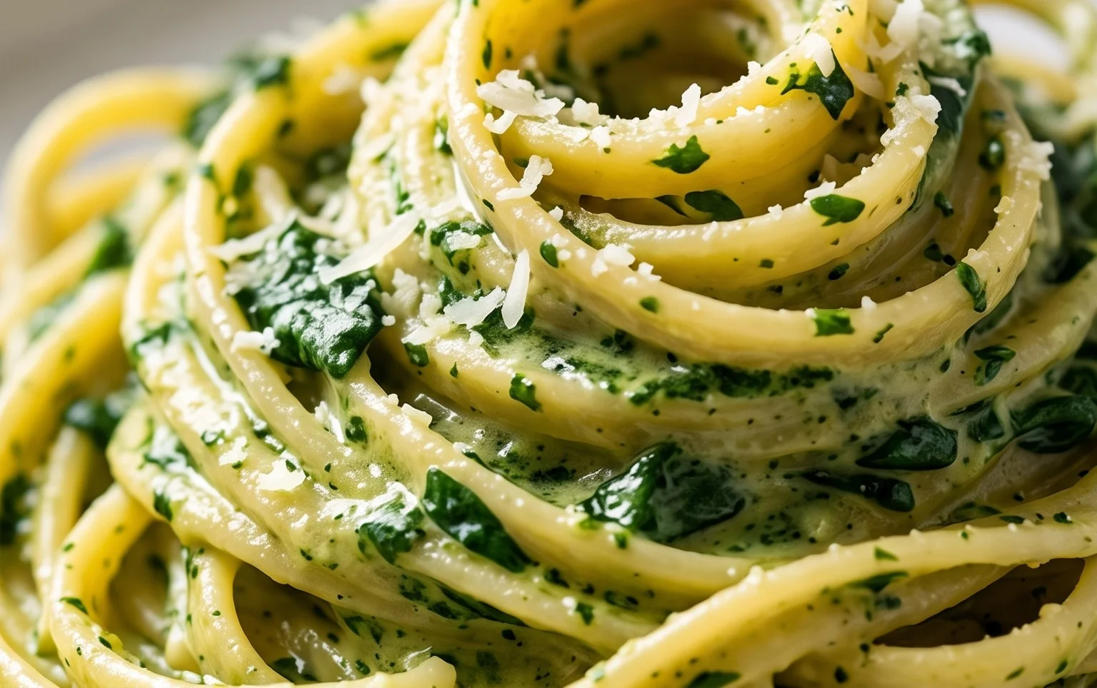 Pasta with Spinach Sauce