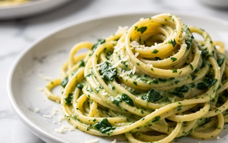Pasta with Spinach Sauce