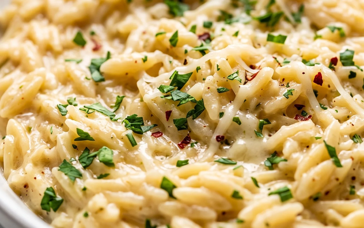 Creamy Garlic Parmesan Orzo