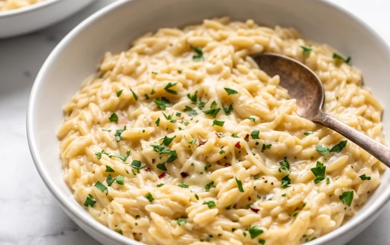 Creamy Garlic Parmesan Orzo