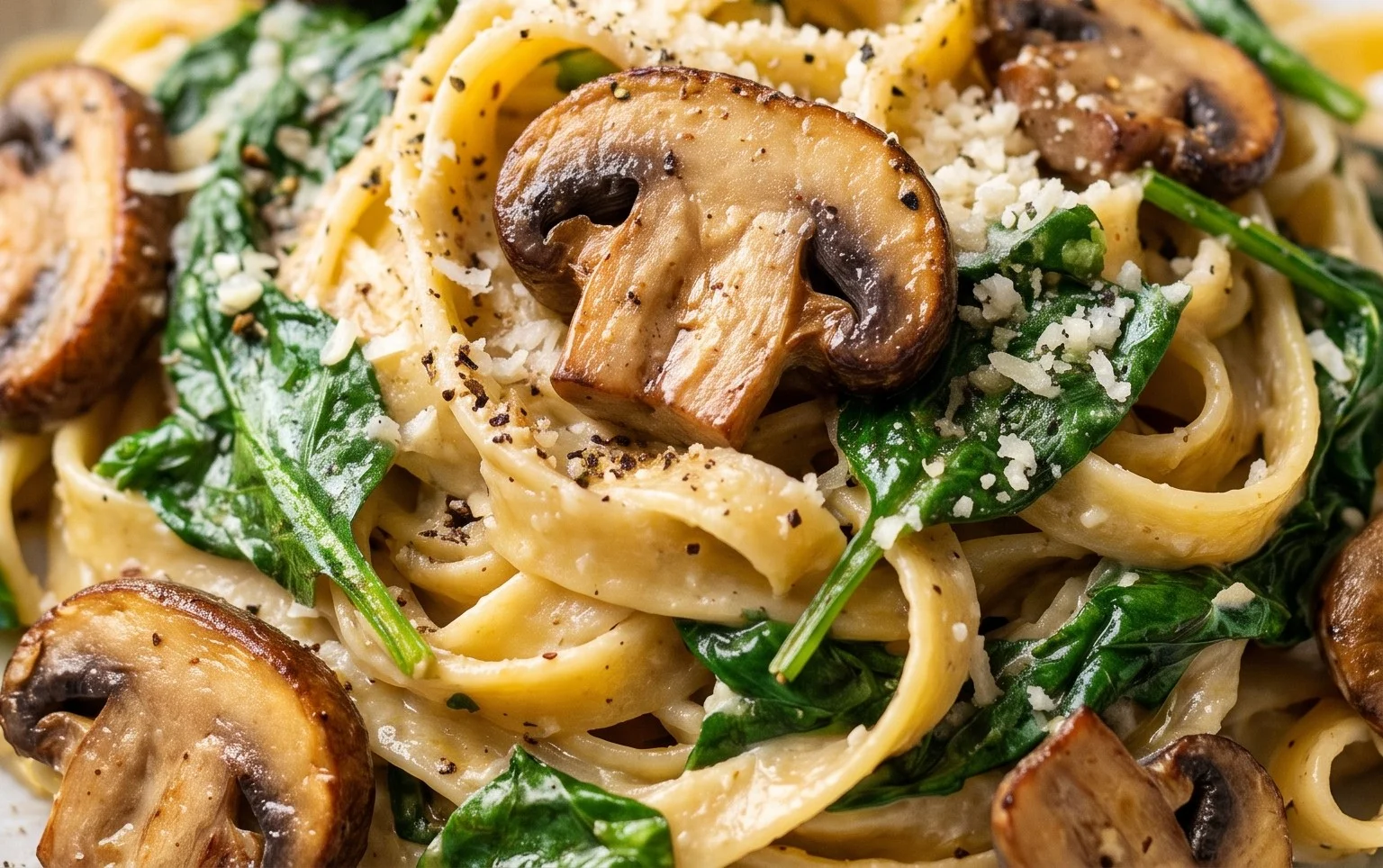 Spinach Mushroom Pasta