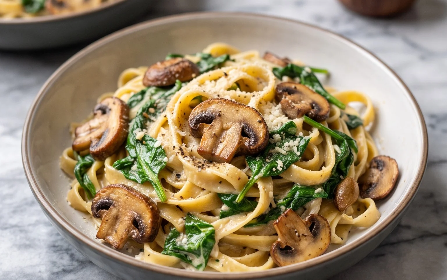 Spinach Mushroom Pasta