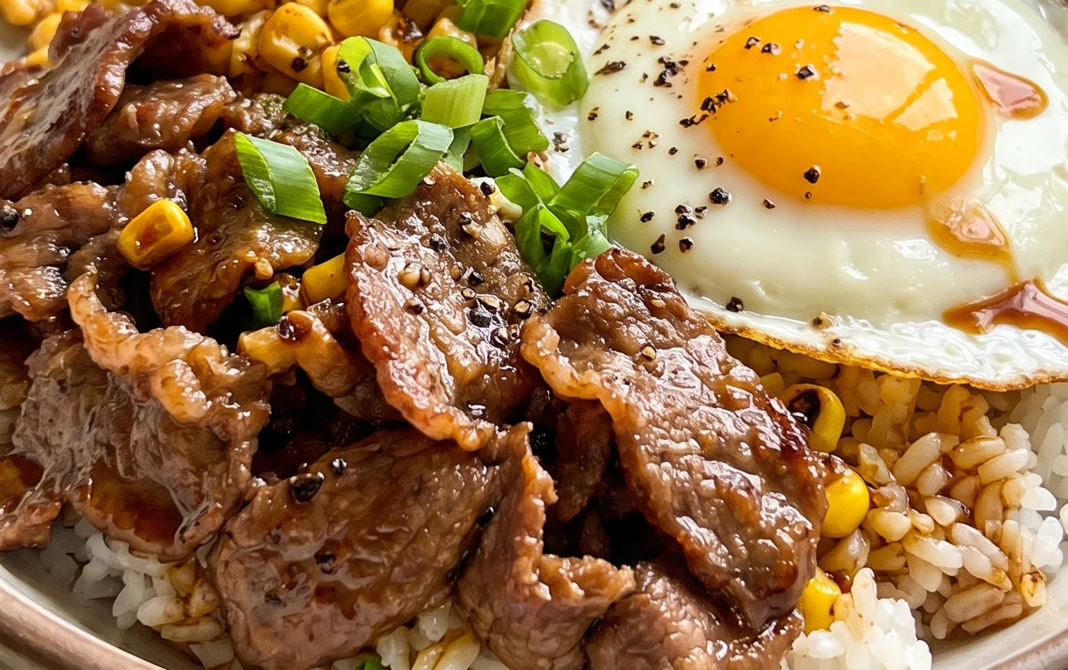 Beef Pepper Rice Bowl is a delicious meal option.
