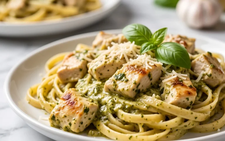 Creamy Chicken Pesto Pasta