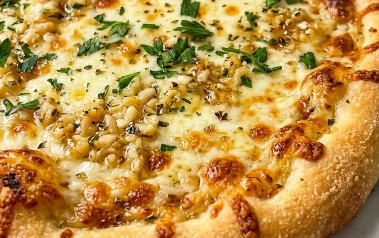buttery garlic pizza