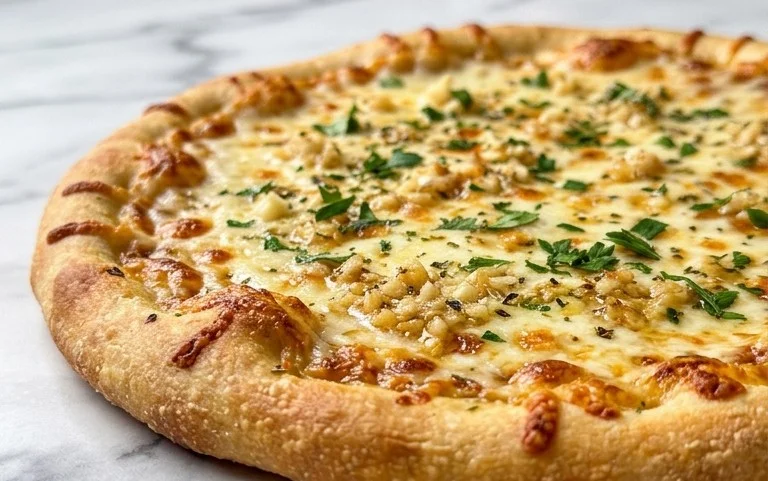buttery garlic pizza