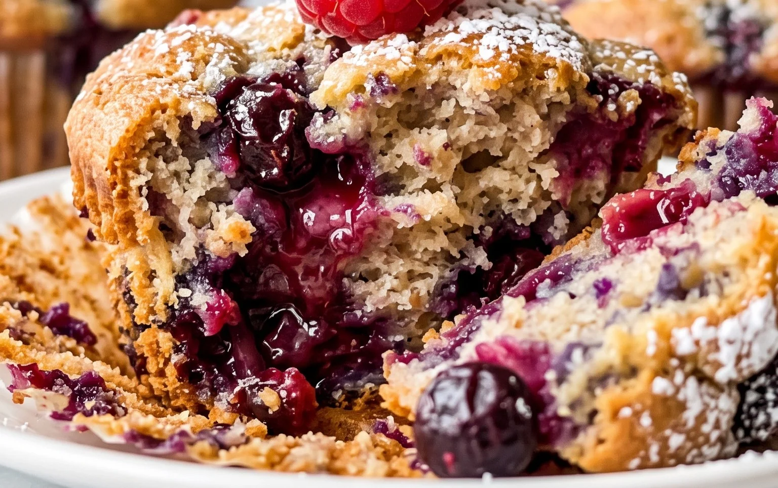 Bakery Style Mixed Berry Muffins | with Frozen Berries