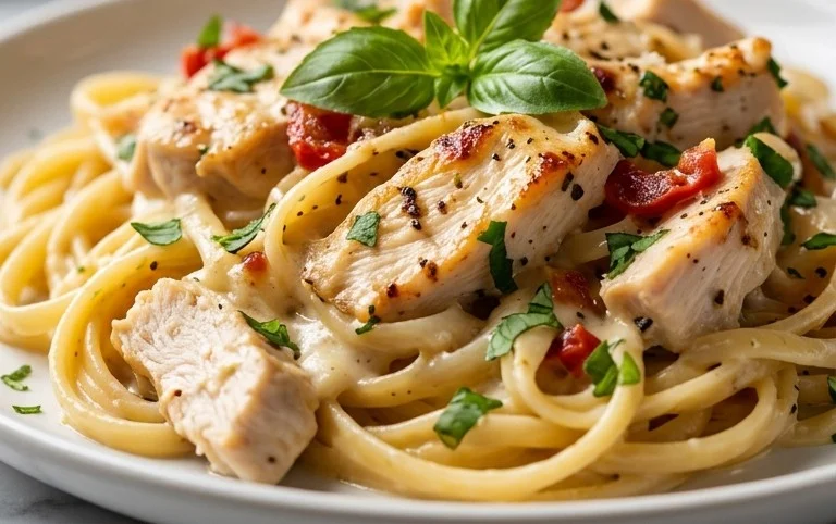 Low Calorie Chicken Alfredo