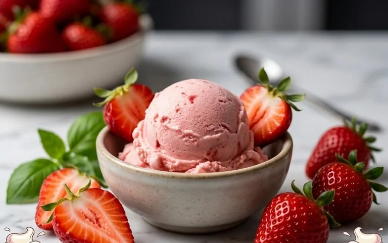Homemade Strawberry Ice Cream