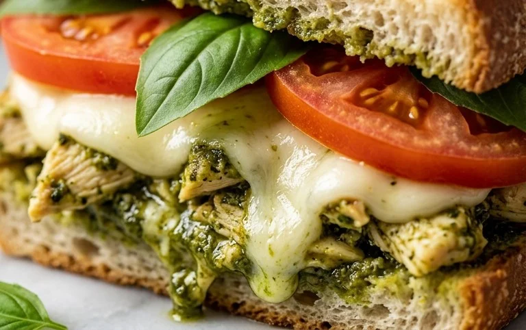 Chicken Pesto Caprese Sandwich