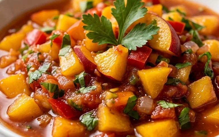 Sweet & Spicy Peach Salsa Canning Recipe
