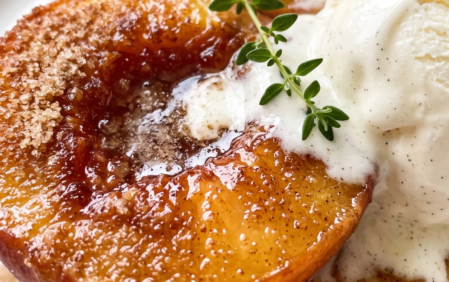Cinnamon Sugar Baked Peaches