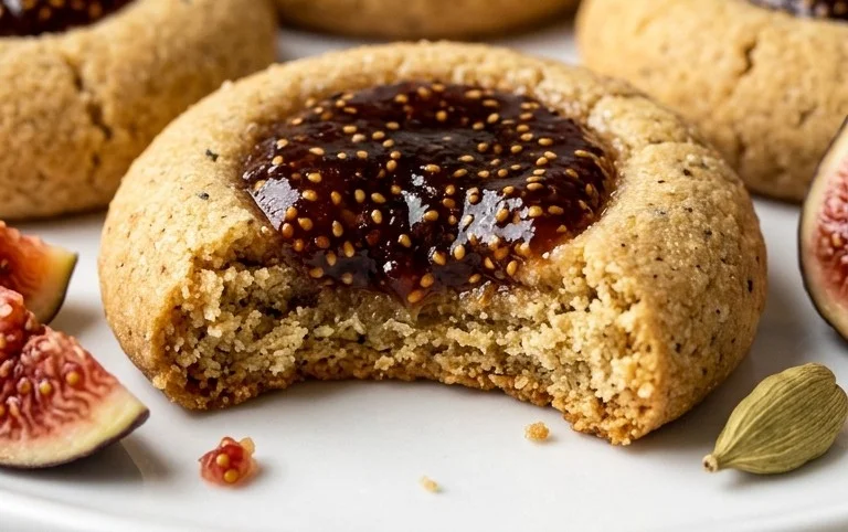 Cardamom Fig Thumbprint Cookies