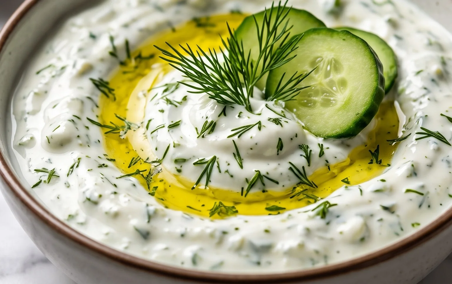 Cucumber Dip with Sour Cream and Dill