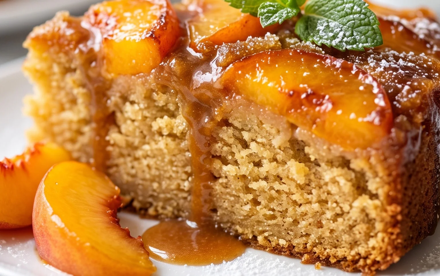Brown Sugar Peach Cake