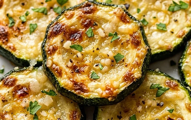Irresistibly Crunchy Garlic Parmesan Roasted Zucchini