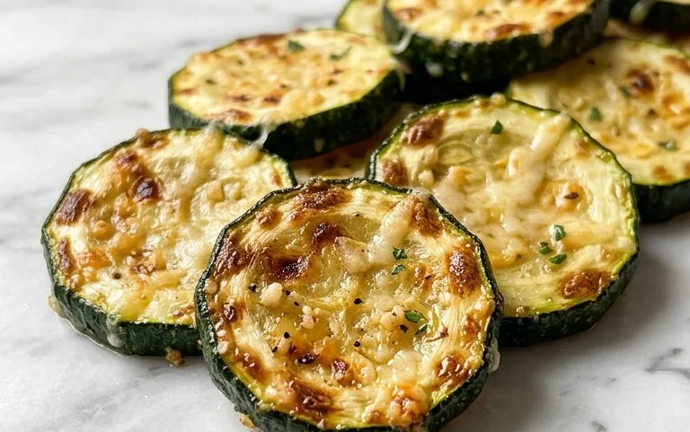 Irresistibly Crunchy Garlic Parmesan Roasted Zucchini