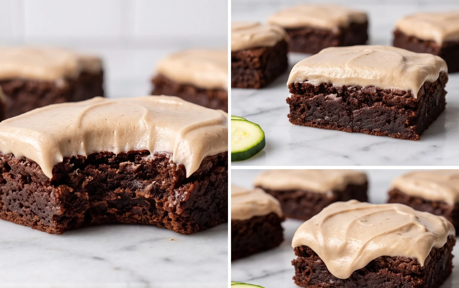Zucchini Brownies with 1 minute Frosting!
