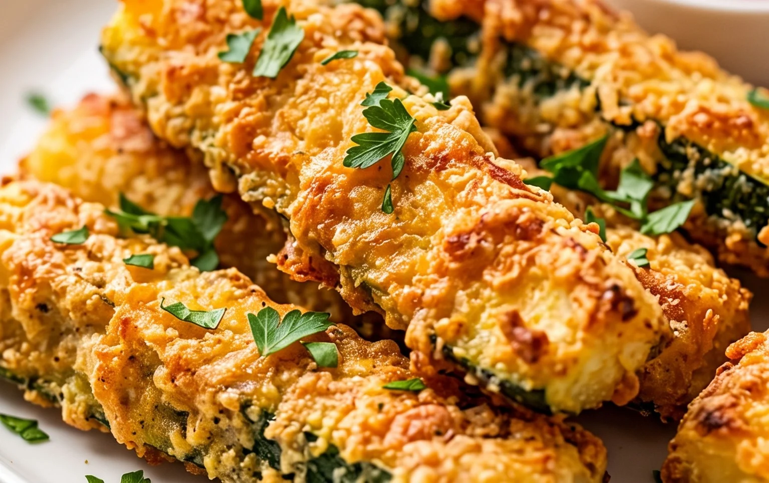 Parmesan Crusted Zucchini Sticks