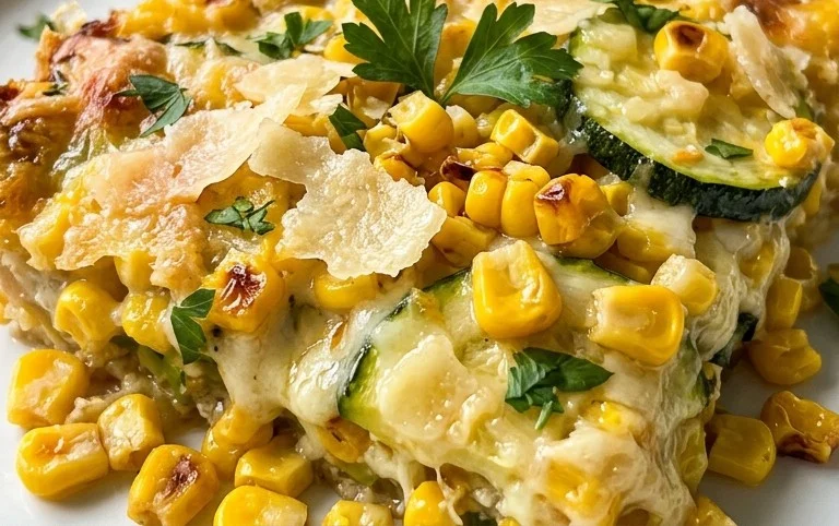 Zucchini Corn Parmesan Bake Recipe