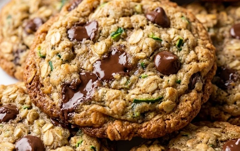 Homemade Zucchini-Oat Chocolate Chip Cookies