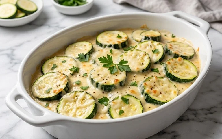 Creamy Parmesan Zucchini