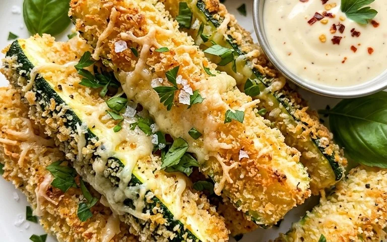 Baked Zucchini Sticks (Oven or Air Fryer)