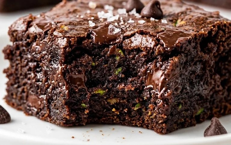 Fudgy Dark Chocolate Zucchini Brownies Recipe